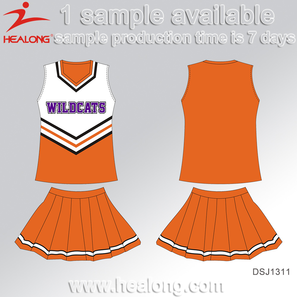 Healong Fashion Design Clothes Custom Cheerleading Uniforms for Girl