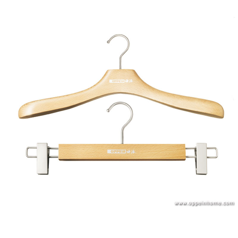 Oppein Wardrobe - Solid Wood Clother Hanger Set (YG-CN-YMA-TC/YG-CN-YMB-TC)