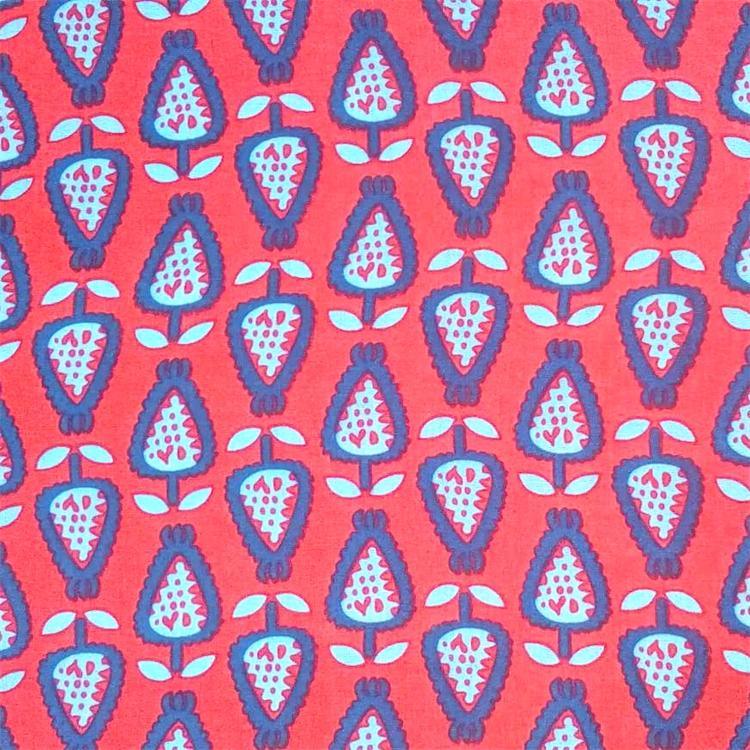 Floral Poplin Rayon Fabric with Rotary Printing