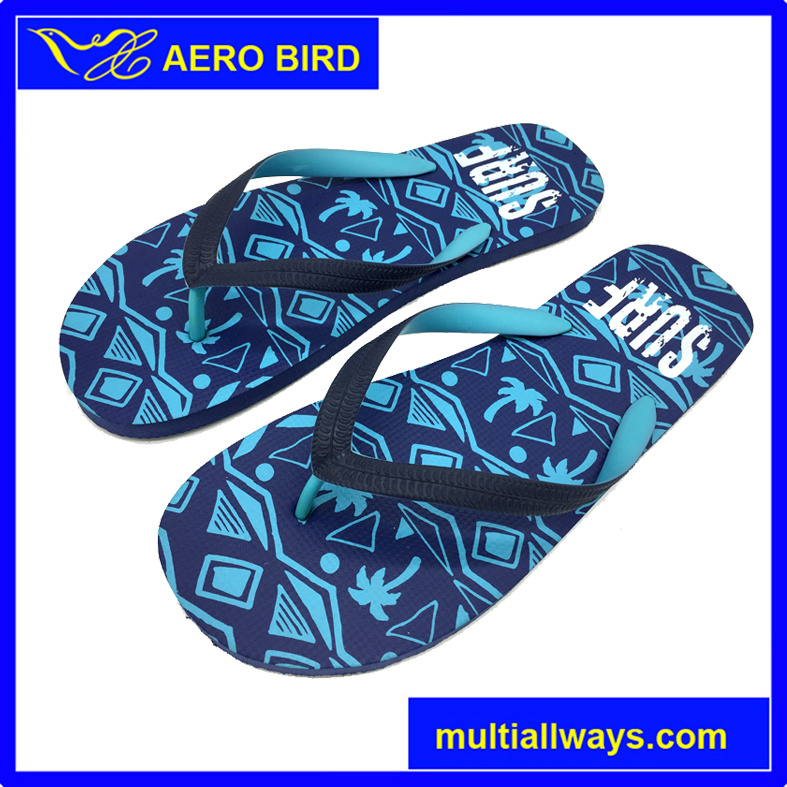 Blue Cool Man Slipper Two Colors of Strap