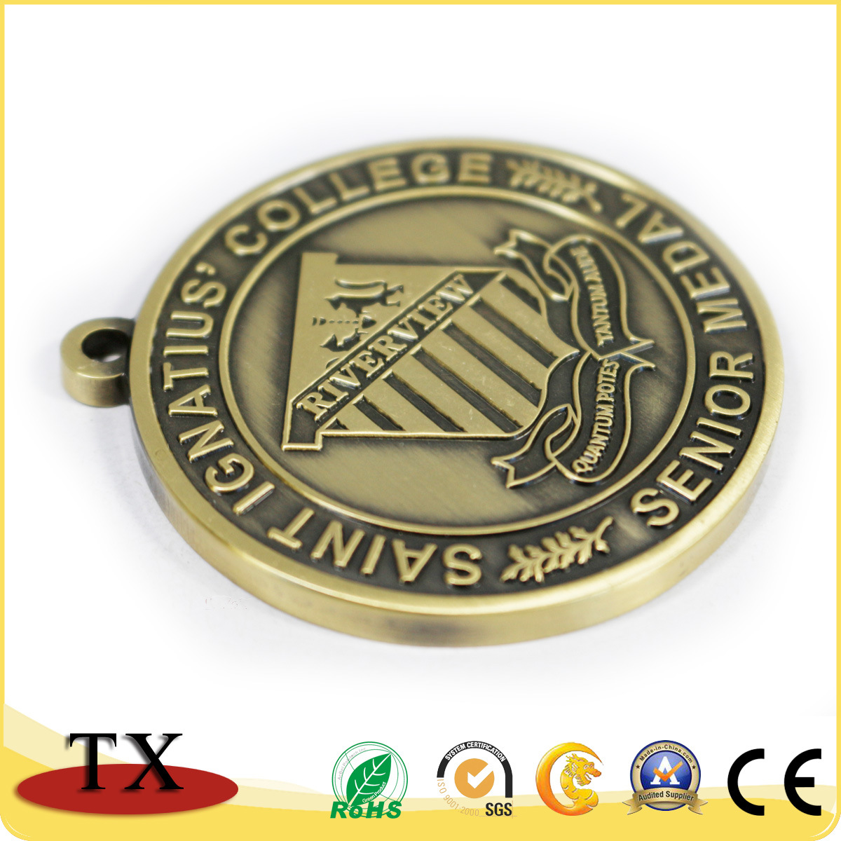 High Quality Medal Metal Copper Plating Embossed Logo Coin Medal