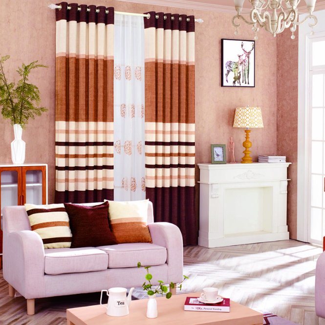 Factory Supply Affordable Damask Apartment Curtains with Jacquard