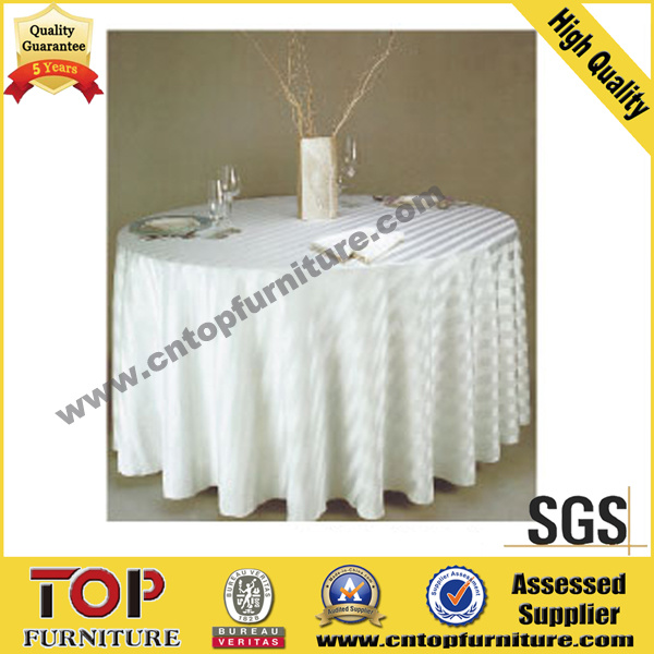White Polyester Wedding Banquet Table Cloth