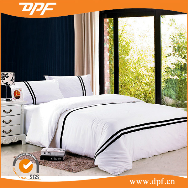 Hotel Supplies Wholesale 100% Cotton White Embroidery Bedding Sets