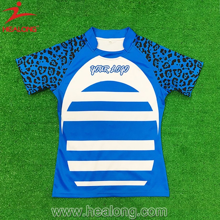 Healong Cool Design Sports Wear Full Sublimation Rugby Jerseys with High-Quality
