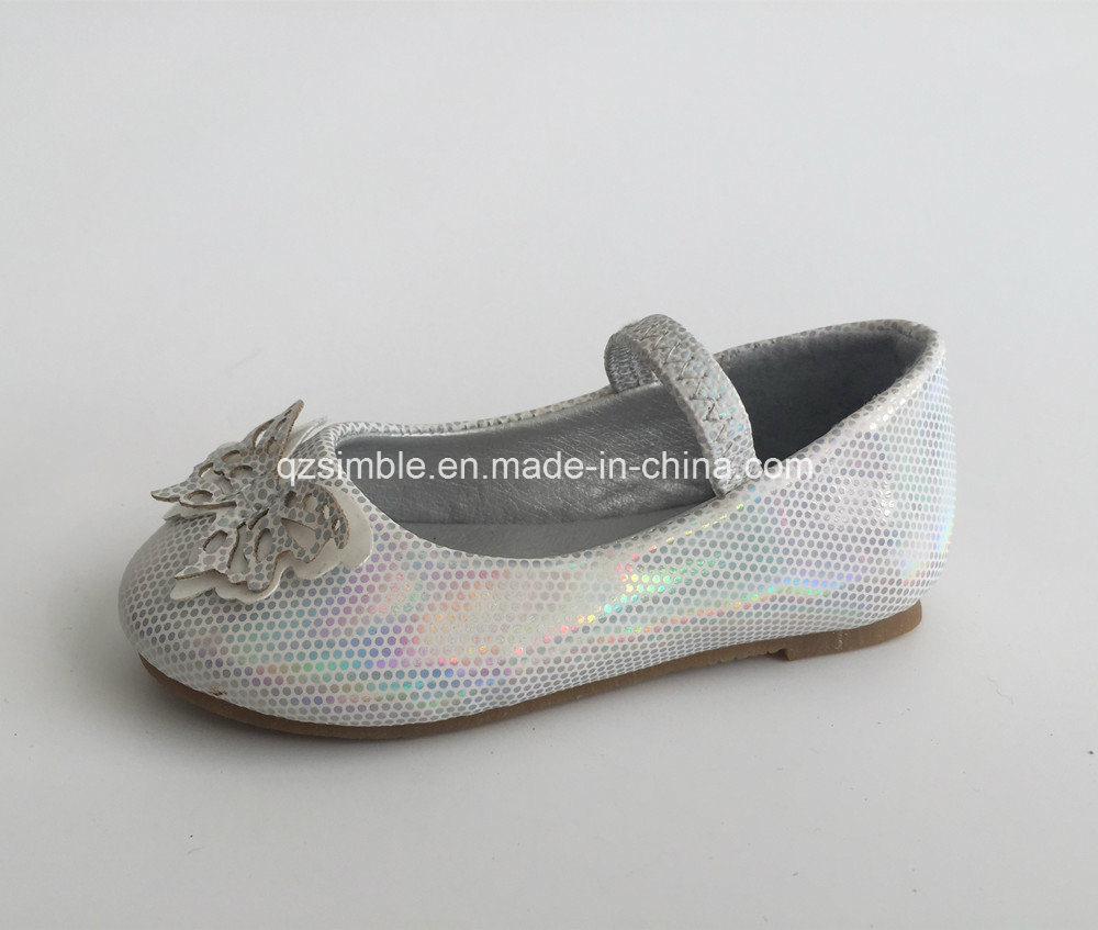 Shiny PU Flat Soft Dress Shoes for Baby Girls
