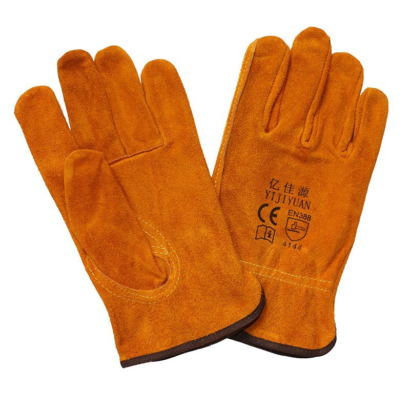 Cow Skin Labor Protective Safety Hand Working Driver Gloves