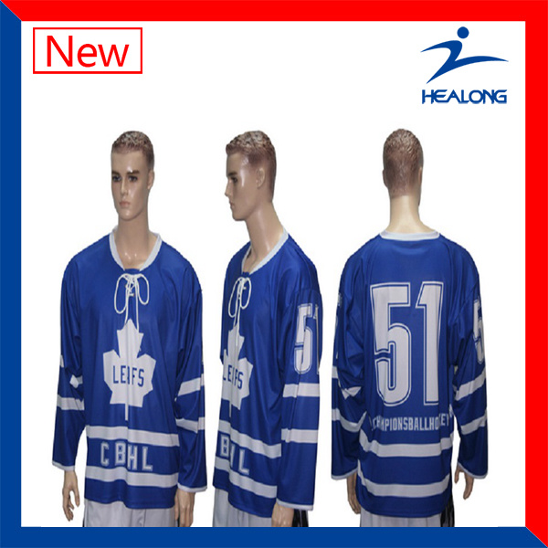 Healong Custom Sportswear Fashion Sublimation Mesh Ice Hockey Jersey