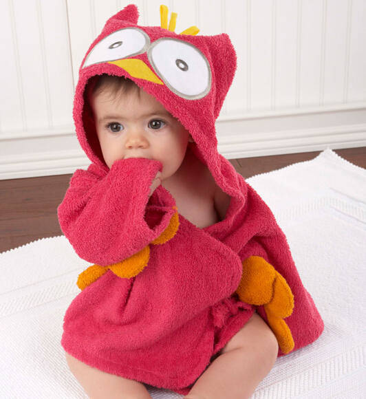 Cotton Long Sleeve Hooded Towel Kids Baby Robes