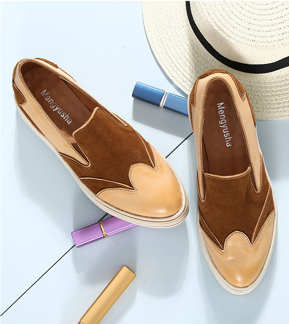 Casual Style Splicing Loafer Shoes for Ladys