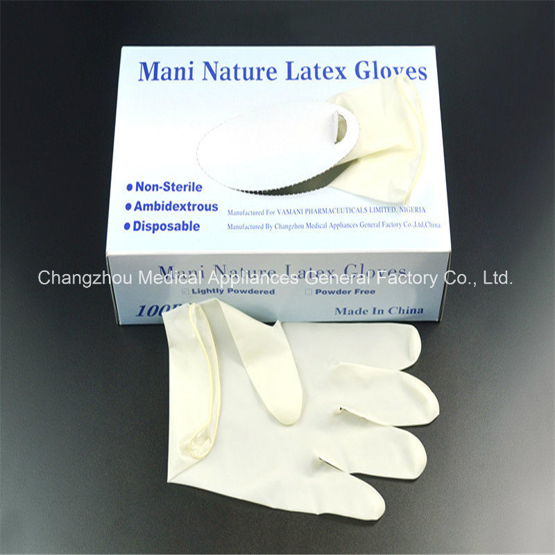 Non-Sterile Medical Latex Examination Gloves with CE ISO