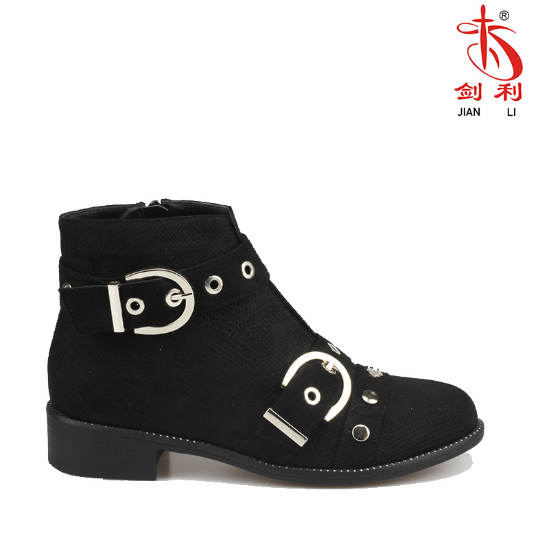 Lady Buckle Sexy PU Women Shoes with Ankle Boots (AB649)