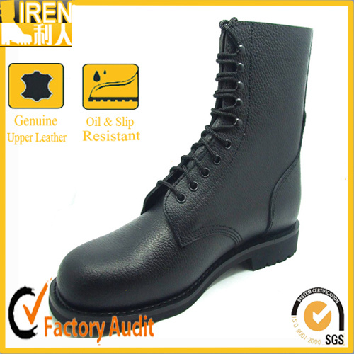 Geniune Leather Black Combat Military Boots