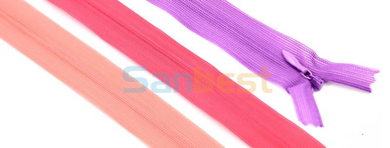 High Quality Nylon Concealed Zipper with Beautiful Colors