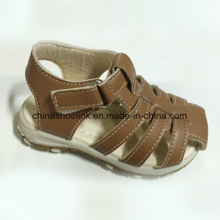 Popular Kids Outdoor Flat Beach Sandal with PU Upper and TPR Outsole
