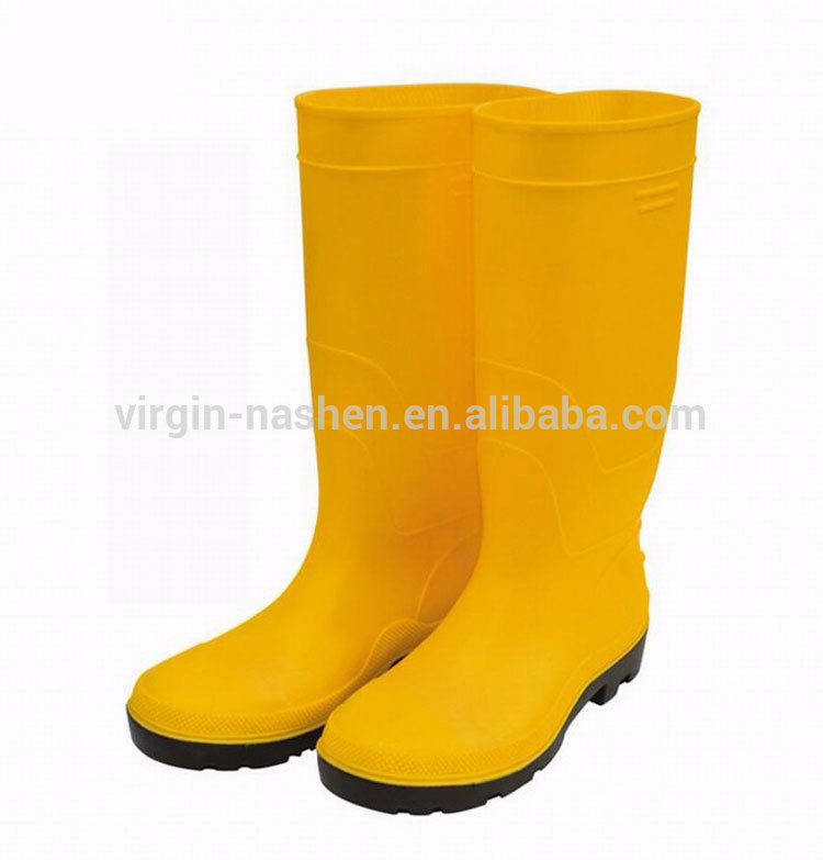 Wholesale PVC Black Waterproof Men's Gum Shoes Custom Rain Boots