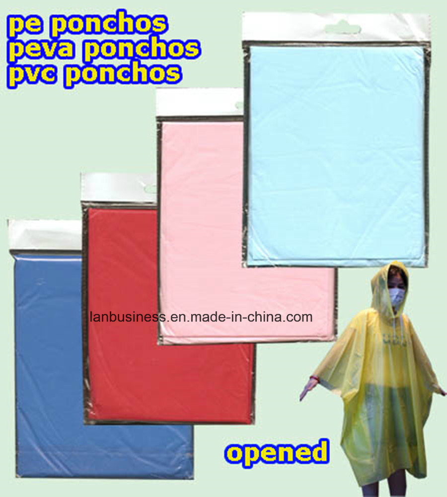 PEVA Colourful and Disposable Poncho (LY-PR-001)
