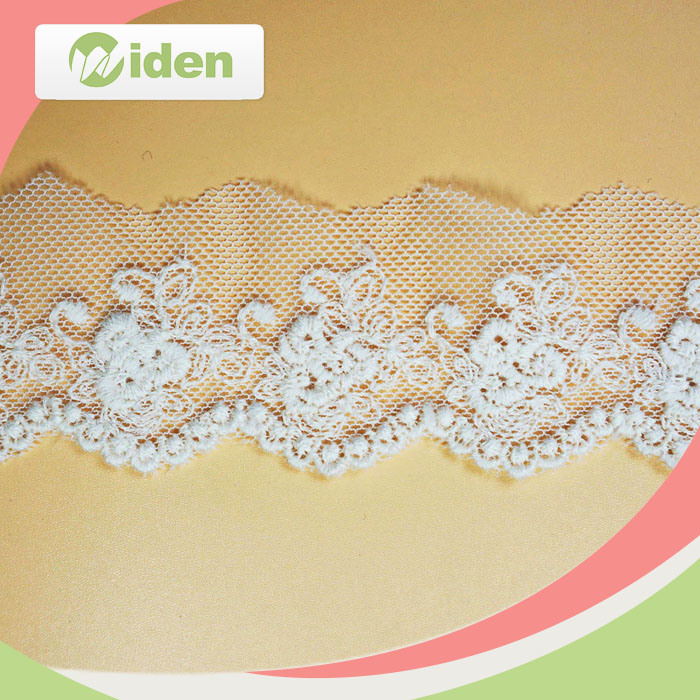 2.5cm Austrian Embroidery Designs Flower Trimming Lace