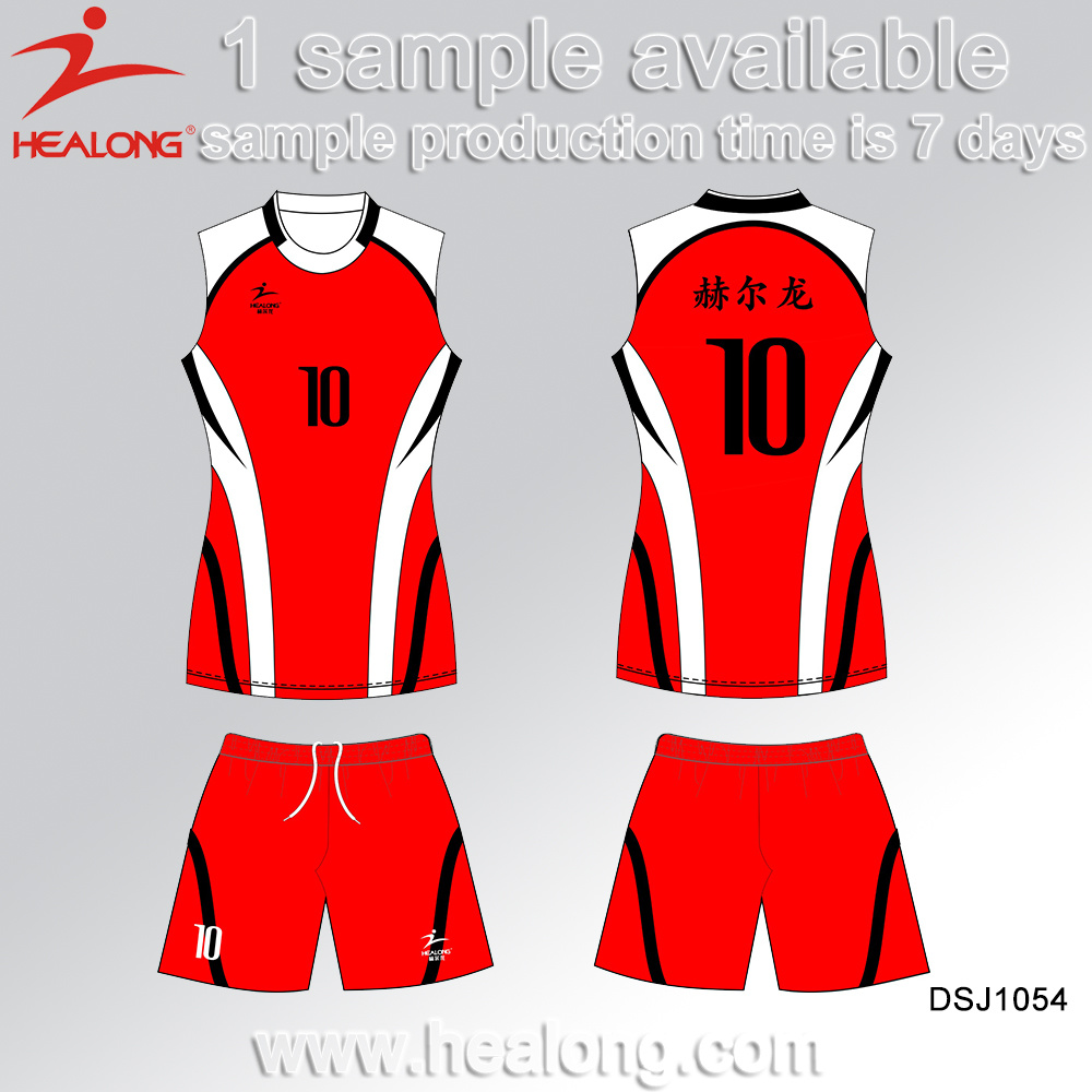 Healong Top Sale Sportswear Design Team Women Volleyball Jersey