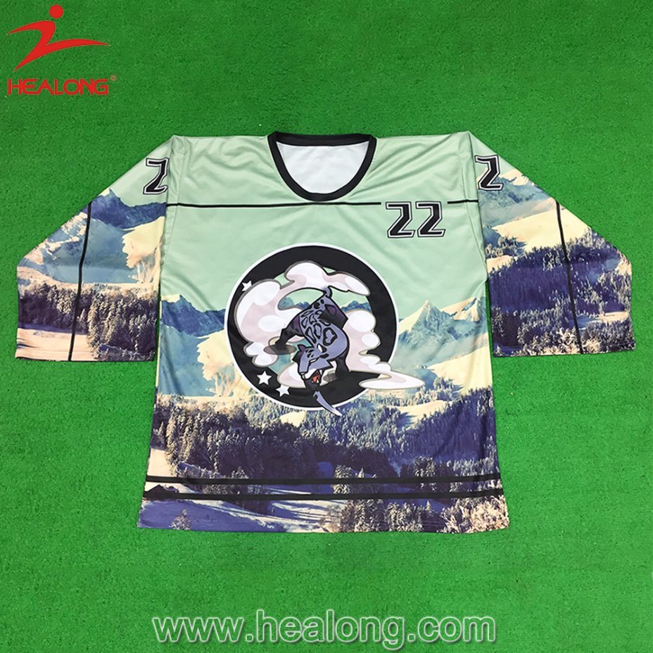 Healong Sportswear Professional Dye Sublimated Custom Ice Hockey Jersey