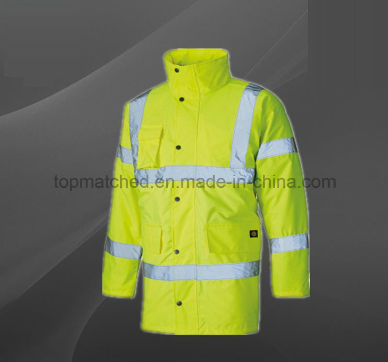 High Visibility Traffic Roadyway Rain Men Waterproof Reflective Safety Jacket