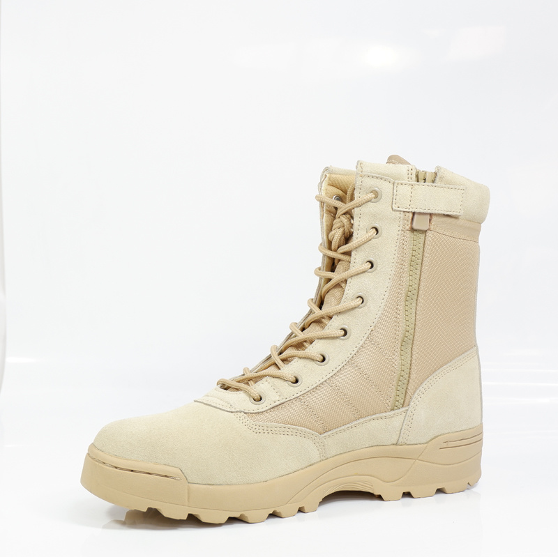 Desert Color Side Zip Stock Cheap Military Boots