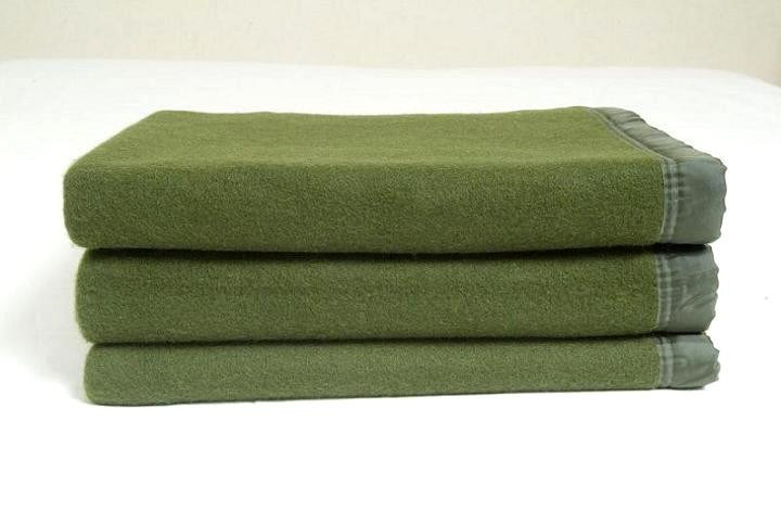 100%Wool Old Designed Military Tactical Warm Fleece or Wool Outdoor Blanket