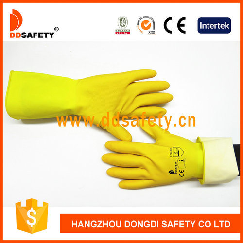Ddsafety 2017 Blue&Yellow Latex Neoprene Household Gloves Safety Glove