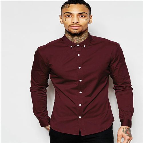 2016 Men's New Arrival Latest Cotton Formal Plain Shirts