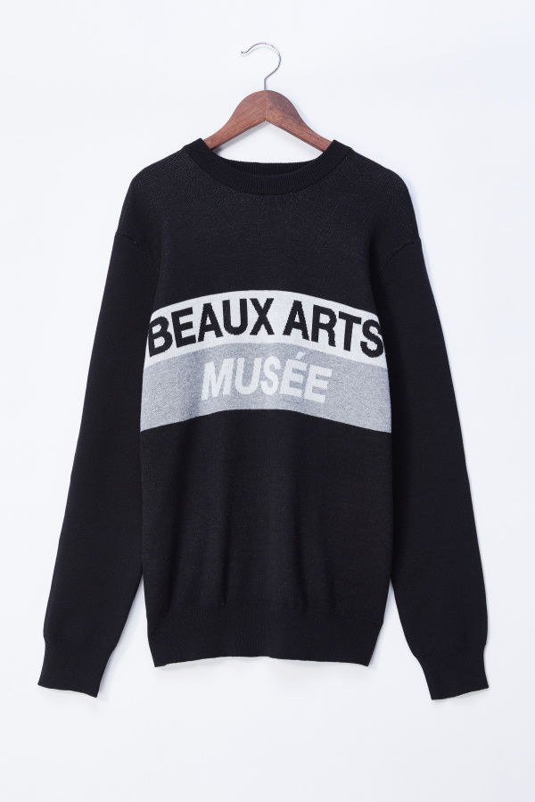 Logo Printed Unique Shape Letter Printing Mens Cashmere Knitted Sweater