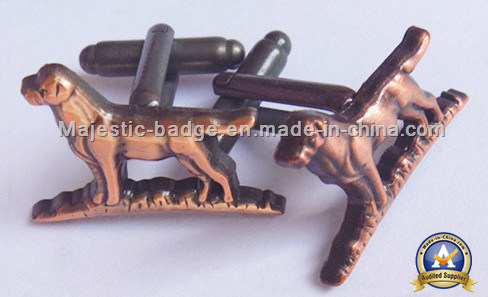 Customized Zinc Die Cast Antique Copper Cute Cufflinks