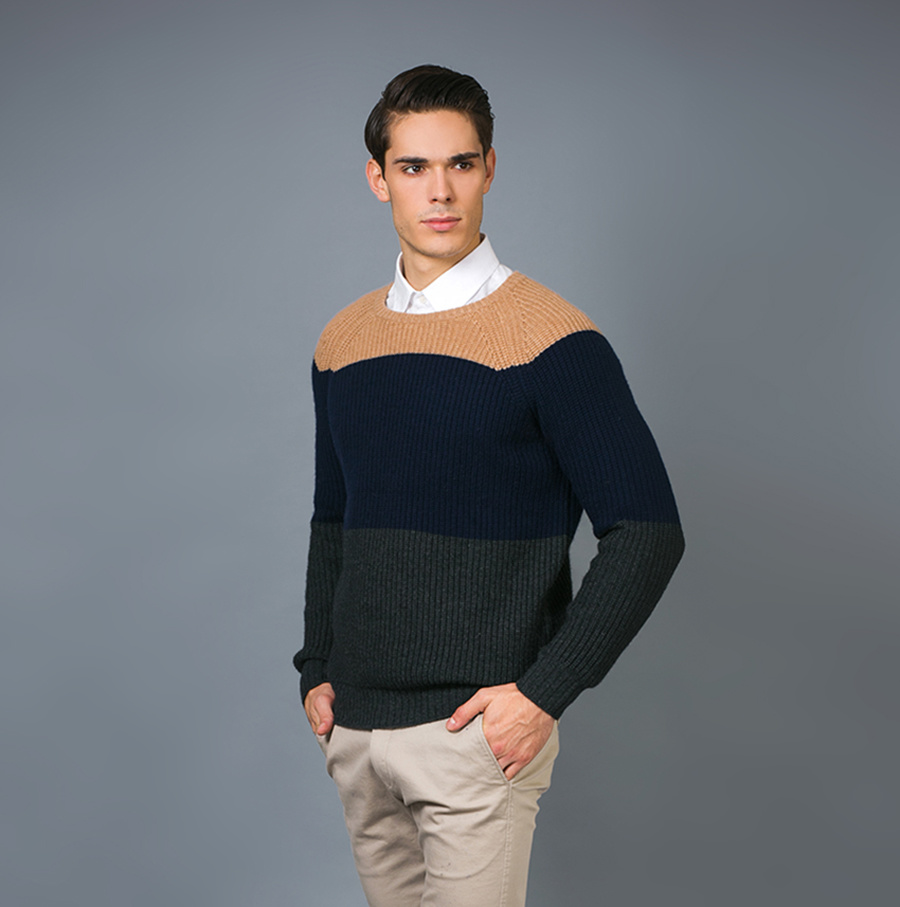Men's Fashion Cashmere Blend Sweater 17brpv078