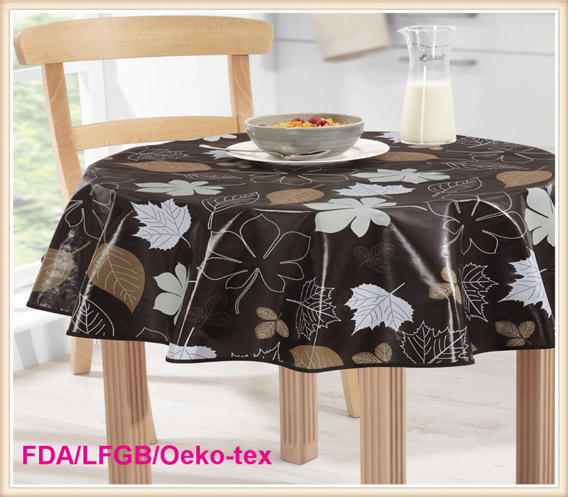 Round Printed PVC Table Cloth Factory