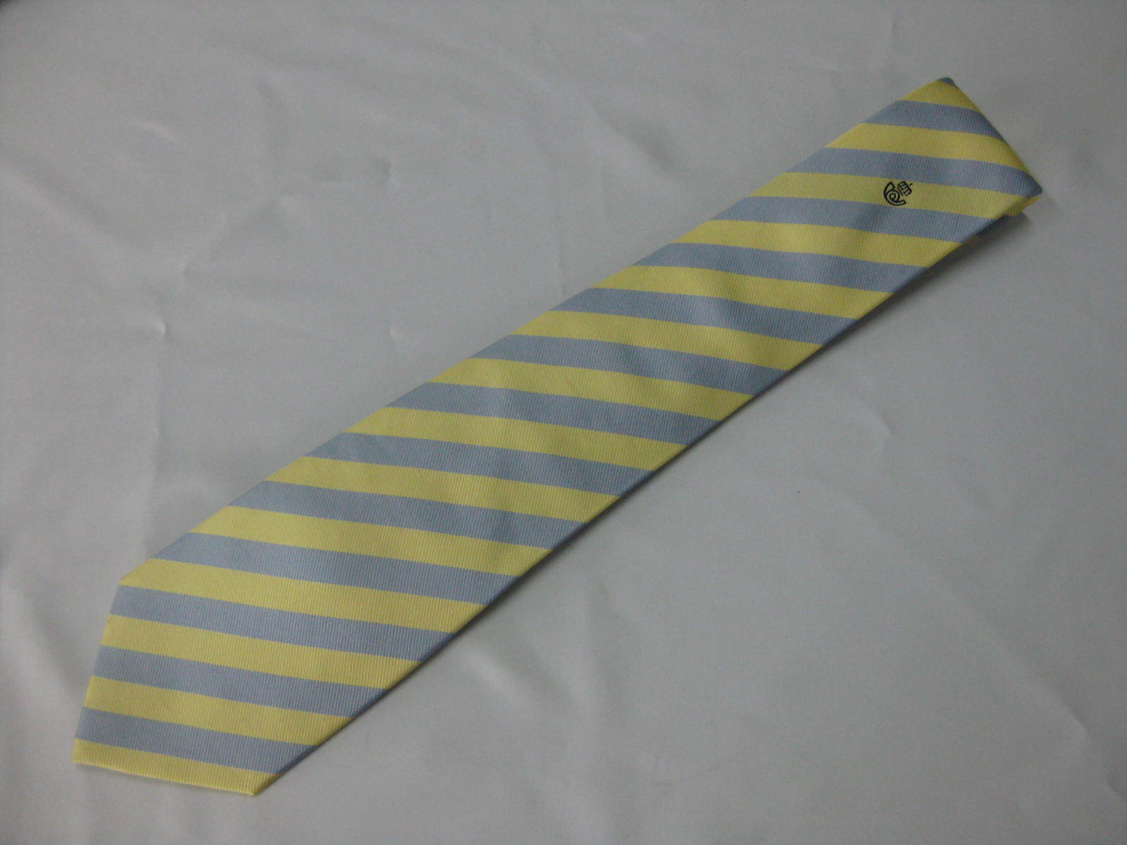 Yellow Colour Mne's Fashion Micro Fibre Corporate Logo Neck Ties