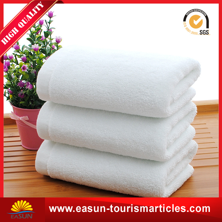 Towel Factory Plain Solid Cotton White Hotel Towel for Airplane