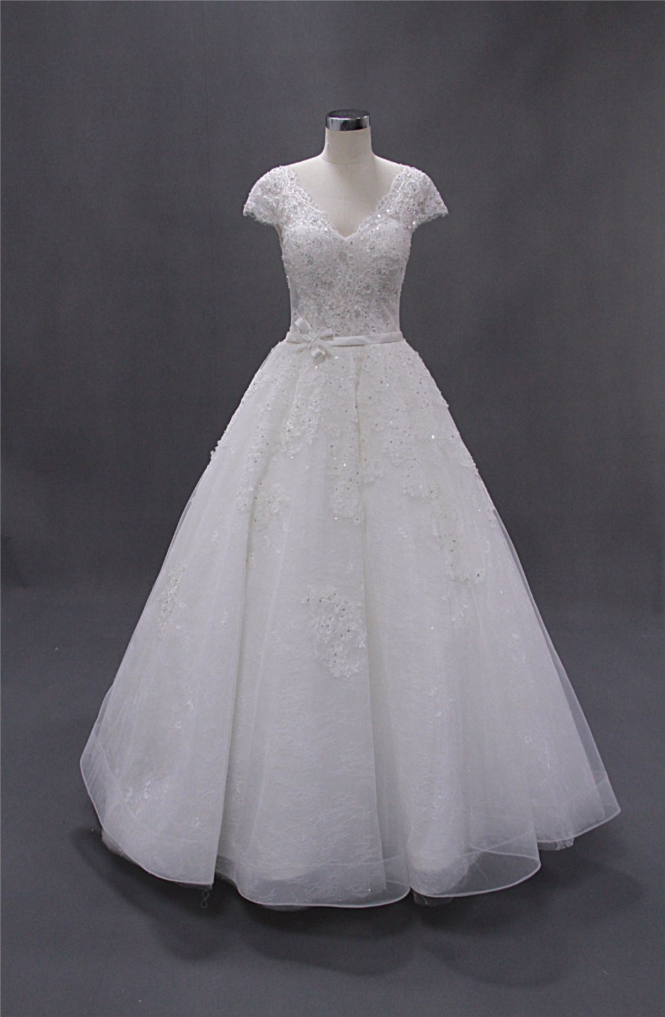 French Lace Sequins Ballgown Bridal Wedding Dress Wedding Gown