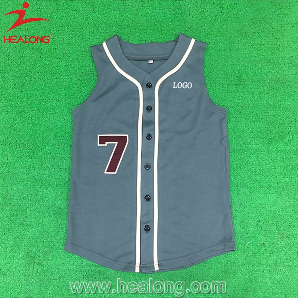 Healong Best Selling Name Brand Baseball Uniform with Embroidery Logo