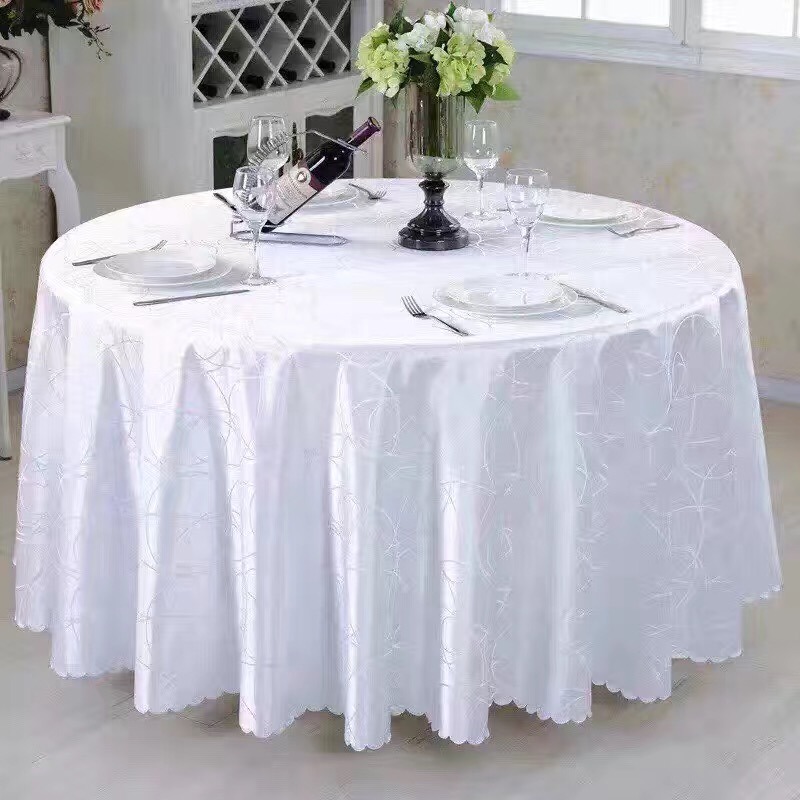 Cotton Big Hook Flower Tablecloth Round Rectangle Wedding Dining Polyester Cotton Table Cloth