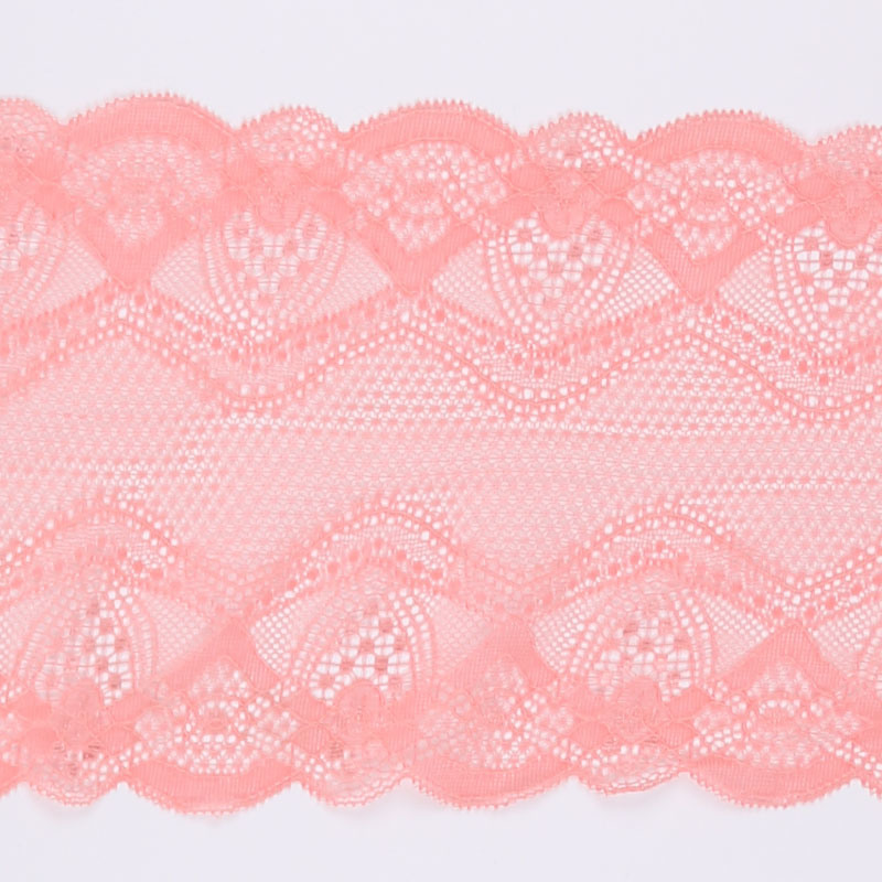 Pink French Lace Elastic Trimming Lace