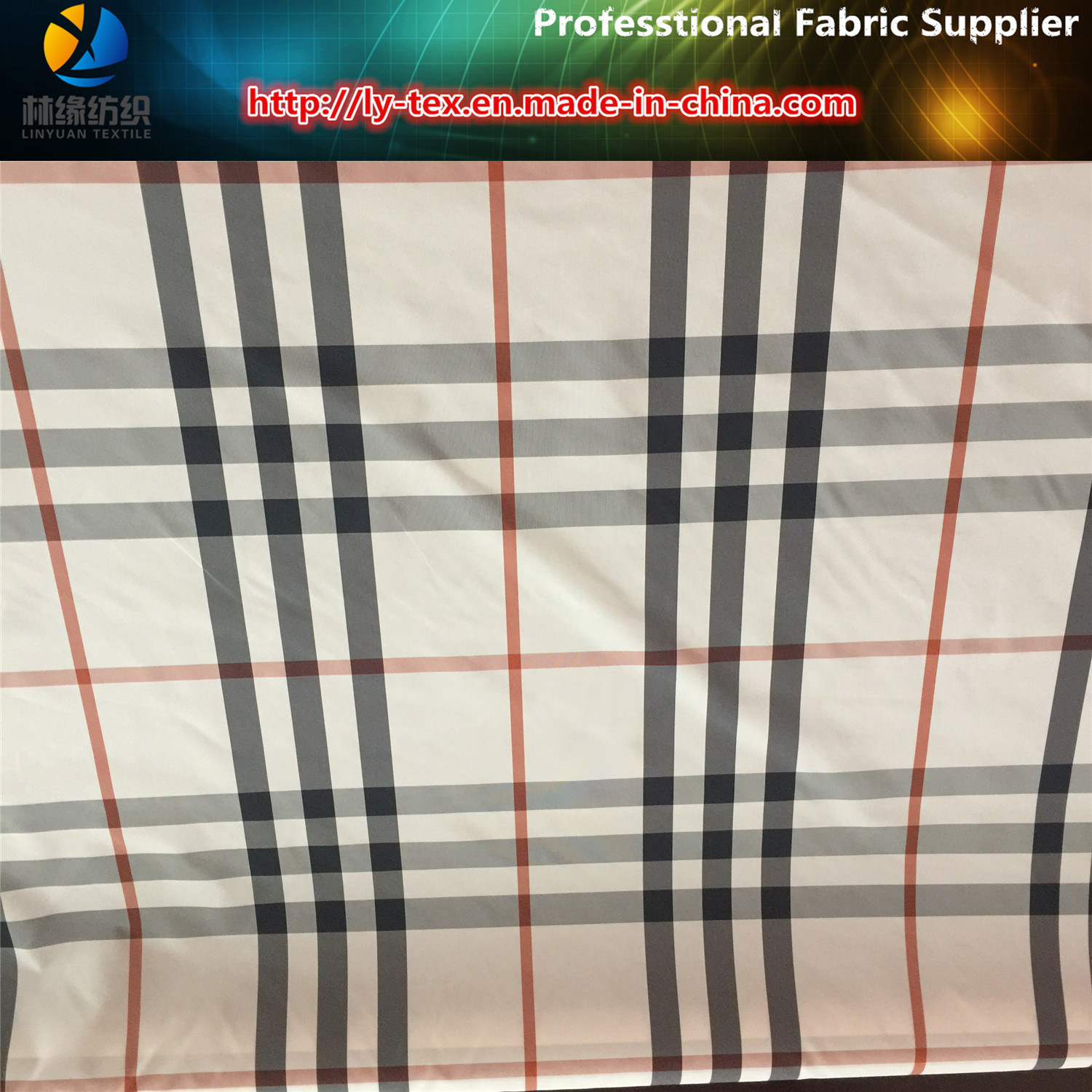 Pongee Yarn Dyed Fabric in Polyester Fabric for Coat