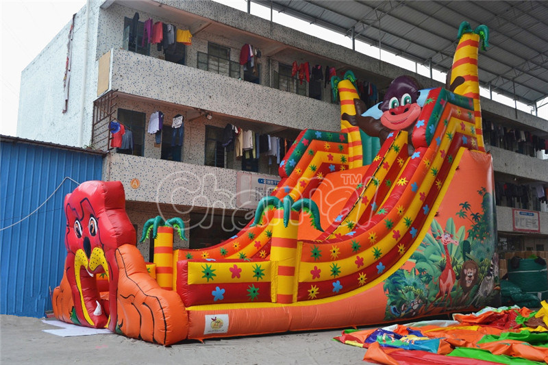 Dazzling Big Mouth Lion Inflatable Slide PVC Slide for Children