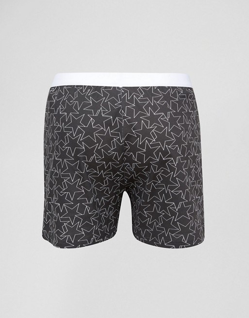 Men's Underwear with Monochrome Star Print