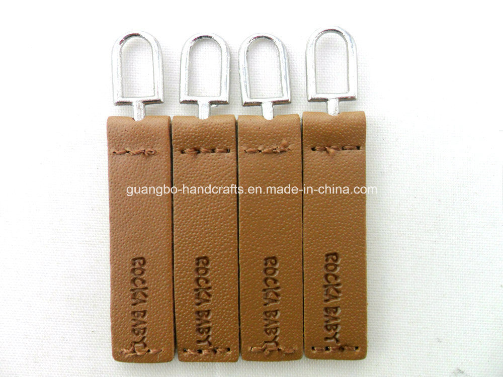 Top Quality Black Leather Customized Slider Zipper