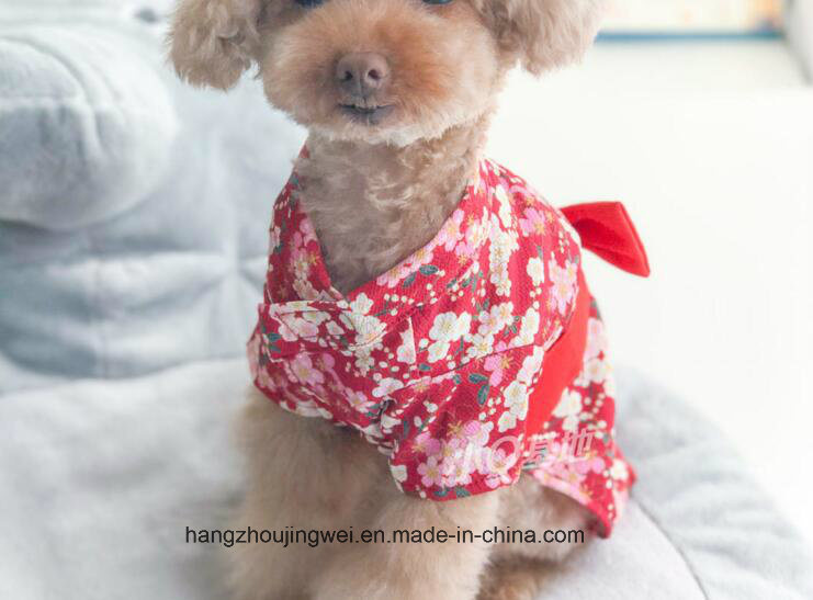 Kimono Style Pet Pajamas 100% Cotton Pajamas Small Dog Shirt Soft Costumes Pet Coat Apparel Cat Pajamas
