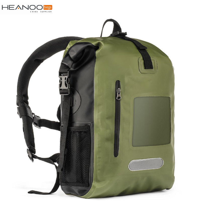 Xiamen Factory Custom 30L Green Waterproof Dry Bag Backpack
