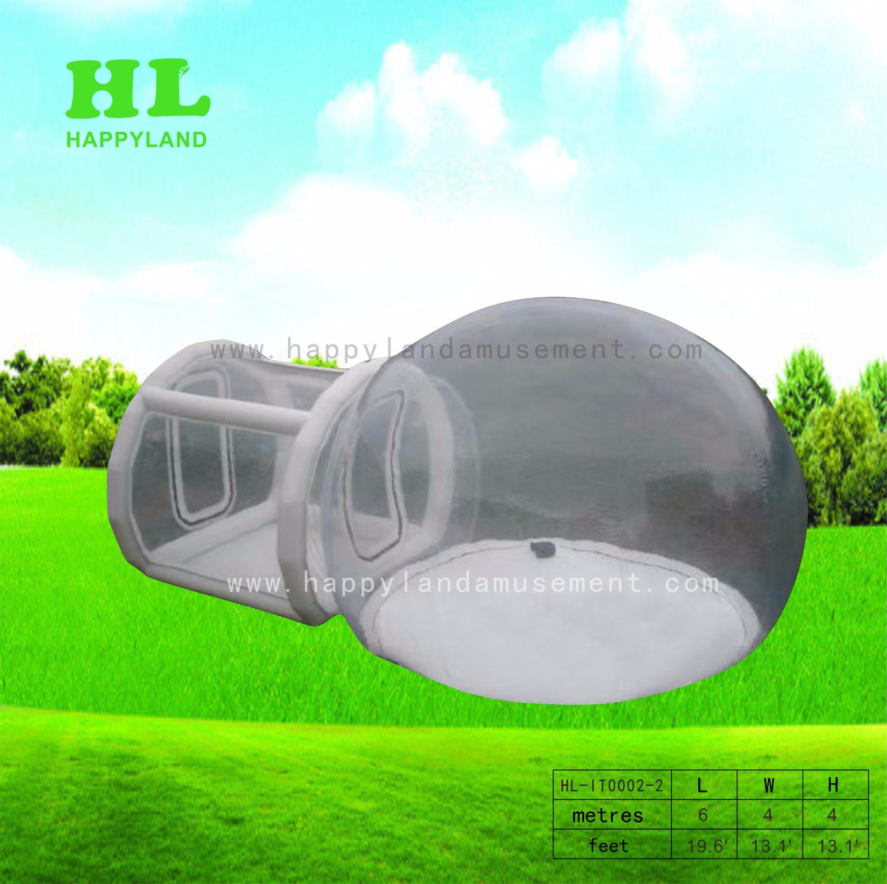 Inflatable Transparent Balloon Shape Tent Convenient to Carry
