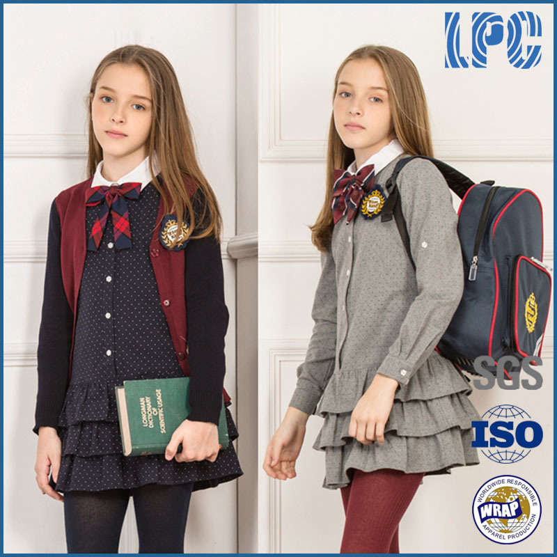 Customized Fashion Girls School Uniform