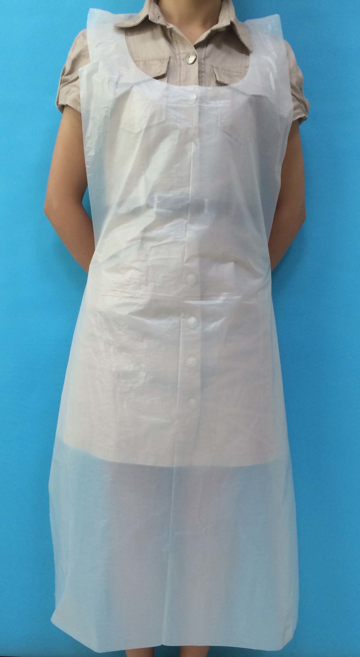 Water Proof Plastic Disposable White PE Aprons