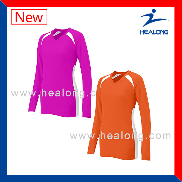 Healong Fitness Sports Gear Digital Printing Ladies Volleyball Shirts for Sale