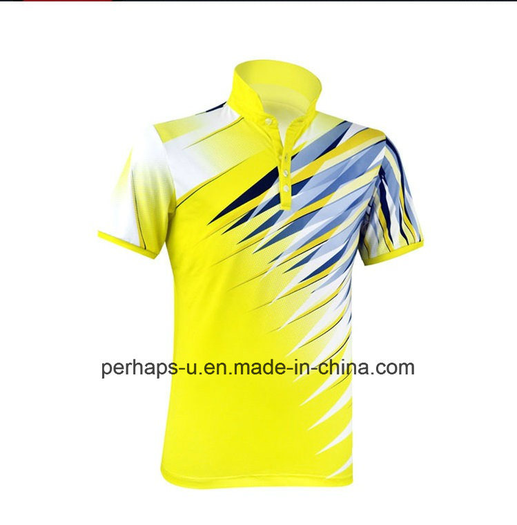 Quick-Drying Unisex Badminton Polo Shirt with Sublimation Print